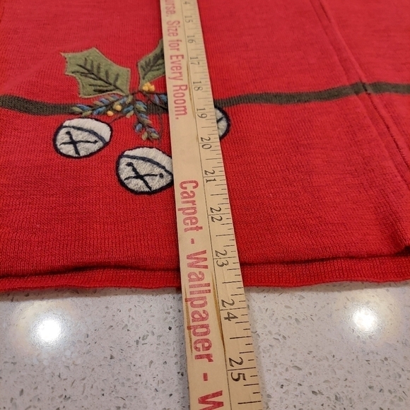 Vintage Woolrich Holiday Christmas Cardigan Sweater Vest Size Large Red Classic - Picture 8 of 12